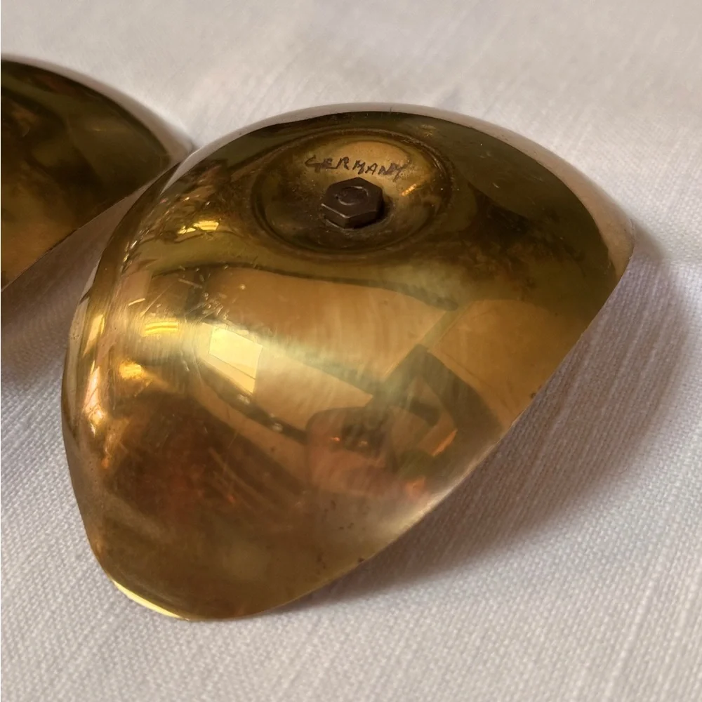 Vintage Pair Brass Candle Holders